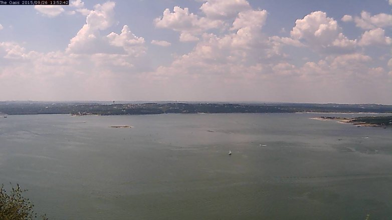 Lake Travis webcam, September 26, 2015 1:00 PM CT