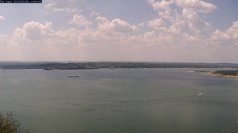 Lake Travis webcam, September 26, 2015 1:10 PM CT