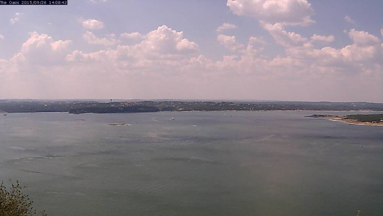 Lake Travis webcam, September 26, 2015 1:15 PM CT