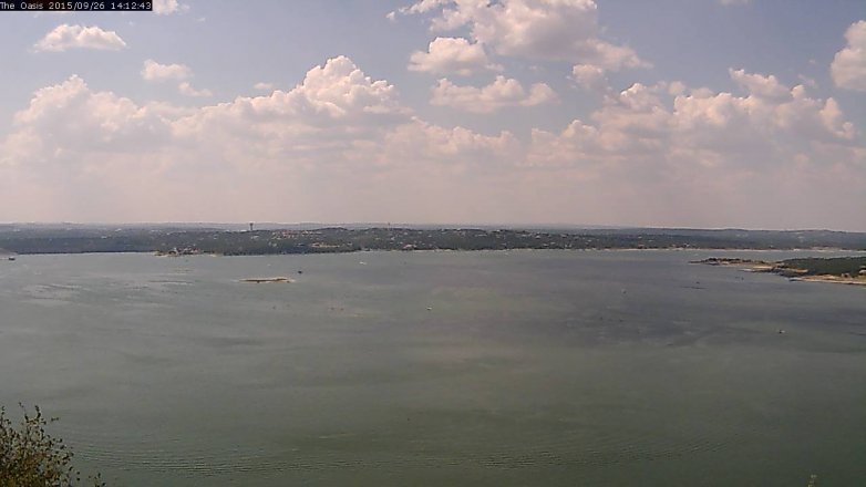 Lake Travis webcam, September 26, 2015 1:20 PM CT