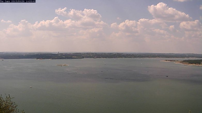 Lake Travis webcam, September 26, 2015 1:25 PM CT