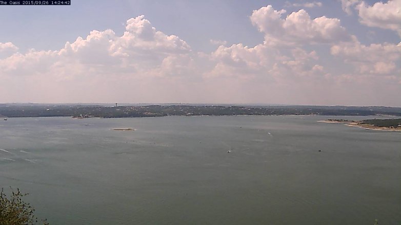 Lake Travis webcam, September 26, 2015 1:30 PM CT