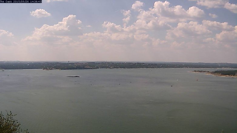 Lake Travis webcam, September 26, 2015 1:40 PM CT