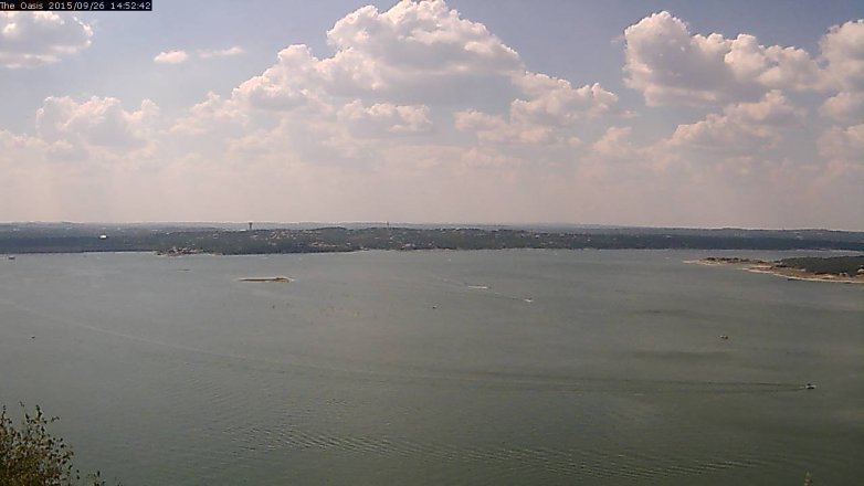 Lake Travis webcam, September 26, 2015 2:00 PM CT