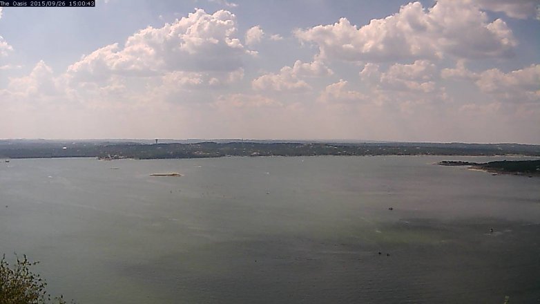 Lake Travis webcam, September 26, 2015 2:05 PM CT