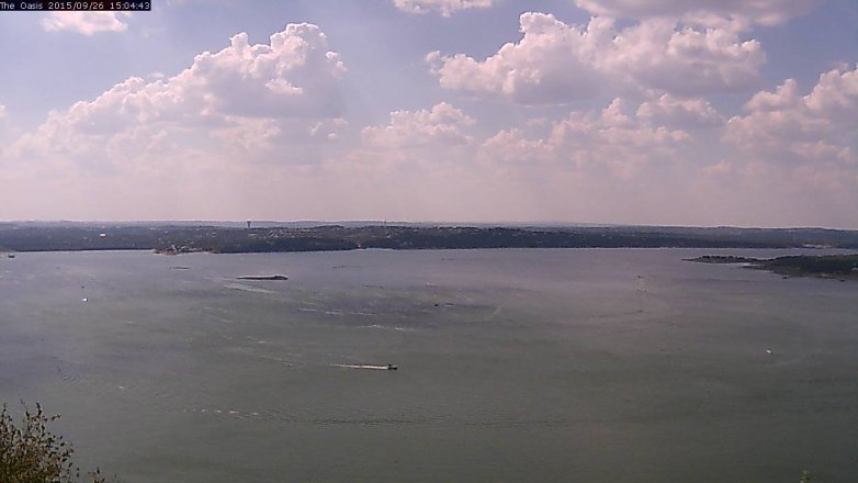 Lake Travis webcam, September 26, 2015 2:10 PM CT