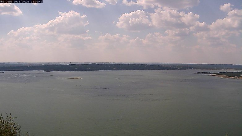 Lake Travis webcam, September 26, 2015 2:15 PM CT