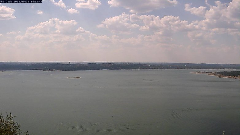 Lake Travis webcam, September 26, 2015 2:20 PM CT