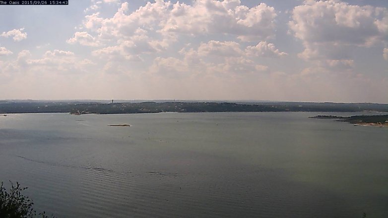 Lake Travis webcam, September 26, 2015 2:40 PM CT