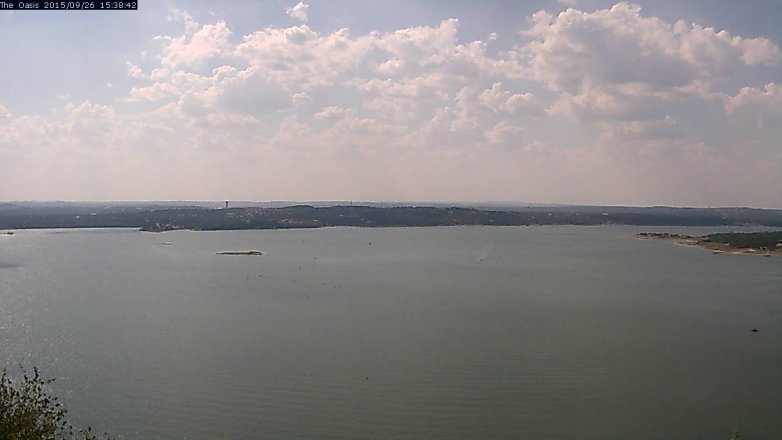 Lake Travis webcam, September 26, 2015 2:45 PM CT
