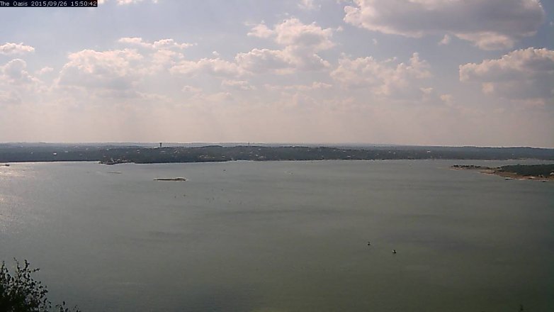 Lake Travis webcam, September 26, 2015 2:55 PM CT
