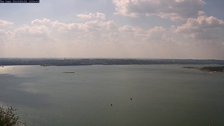 Lake Travis webcam, September 26, 2015 3:00 PM CT