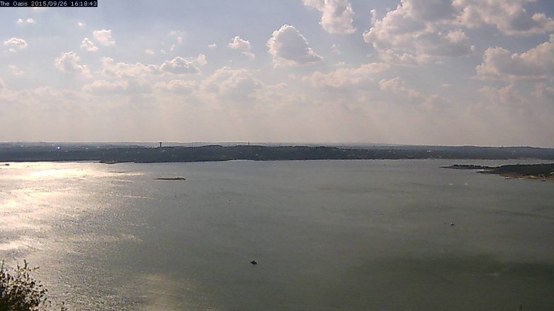 Lake Travis webcam, September 26, 2015 3:25 PM CT