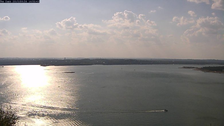 Lake Travis webcam, September 26, 2015 3:55 PM CT