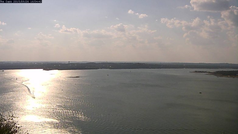 Lake Travis webcam, September 26, 2015 4:00 PM CT
