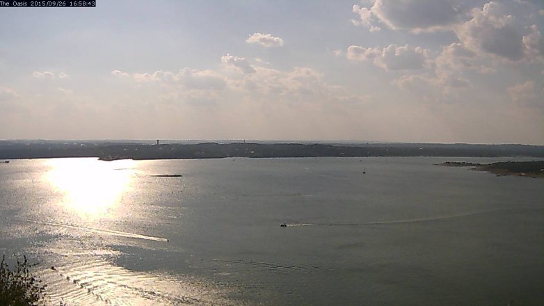 Lake Travis webcam, September 26, 2015 4:05 PM CT