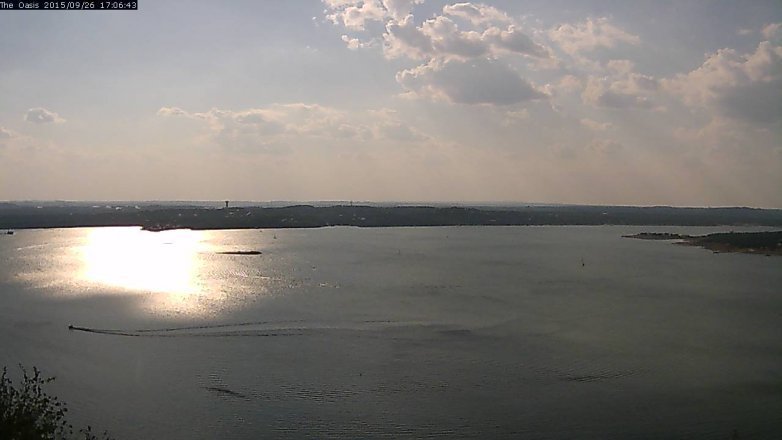 Lake Travis webcam, September 26, 2015 4:15 PM CT