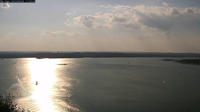 Lake Travis webcam, September 26, 2015 4:25 PM CT