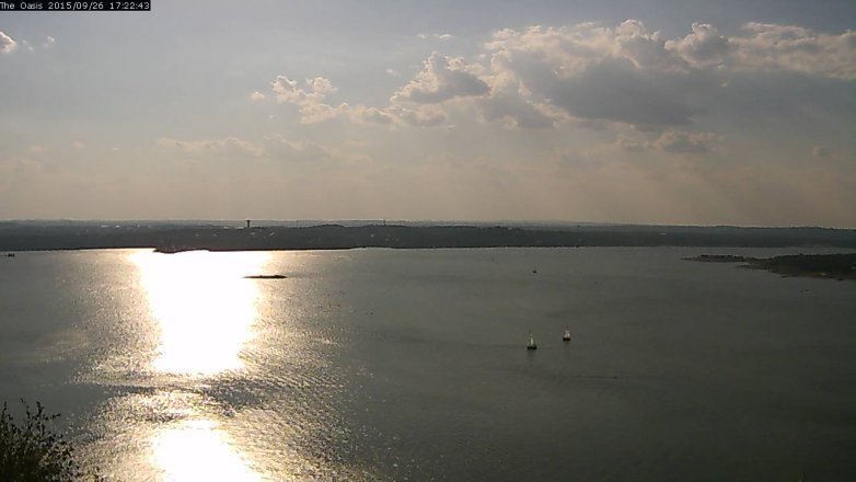 Lake Travis webcam, September 26, 2015 4:30 PM CT