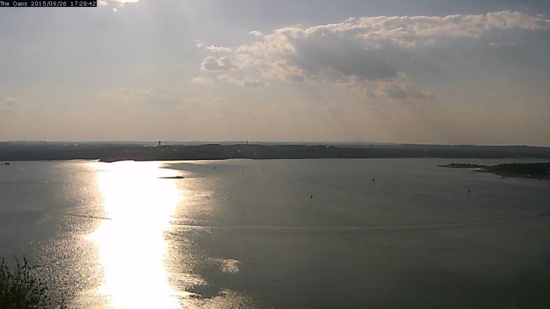 Lake Travis webcam, September 26, 2015 4:35 PM CT