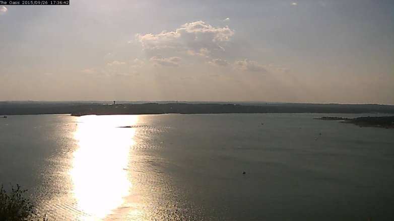 Lake Travis webcam, September 26, 2015 4:45 PM CT