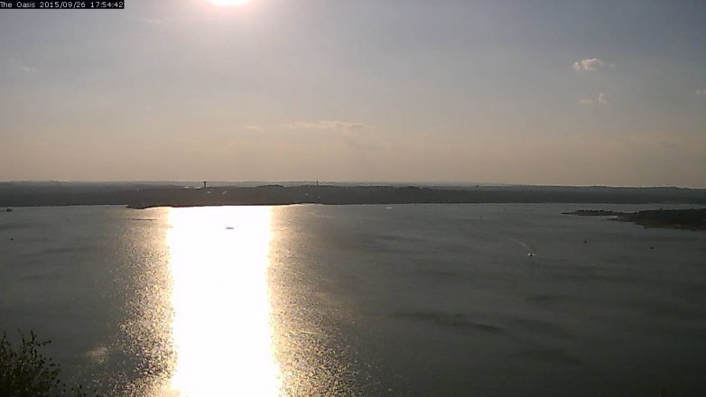 Lake Travis webcam, September 26, 2015 5:00 PM CT