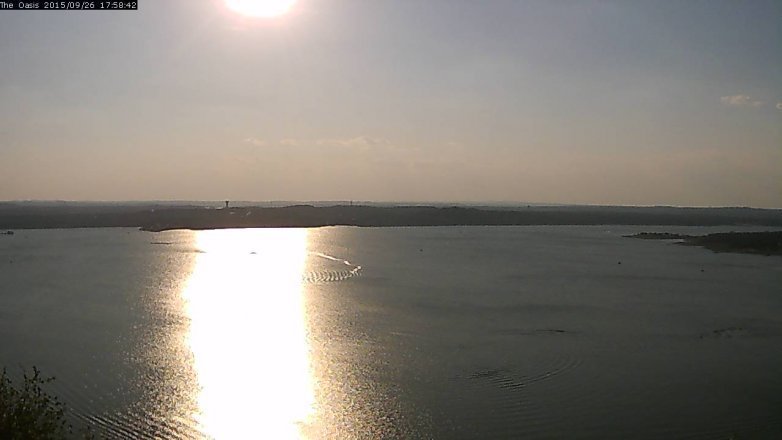 Lake Travis webcam, September 26, 2015 5:05 PM CT