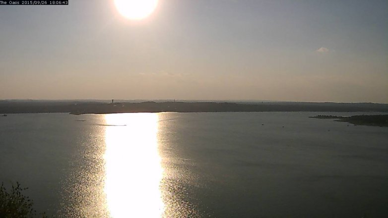 Lake Travis webcam, September 26, 2015 5:15 PM CT
