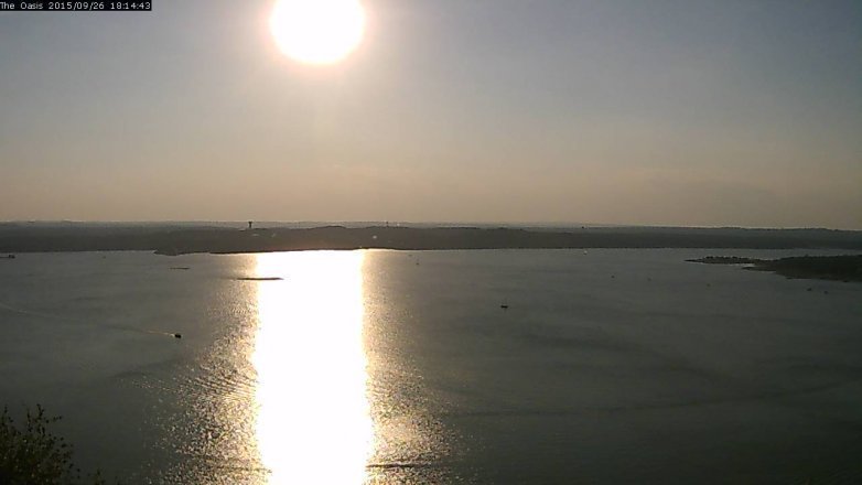 Lake Travis webcam, September 26, 2015 5:20 PM CT