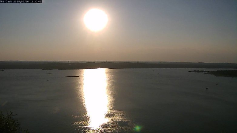 Lake Travis webcam, September 26, 2015 5:35 PM CT