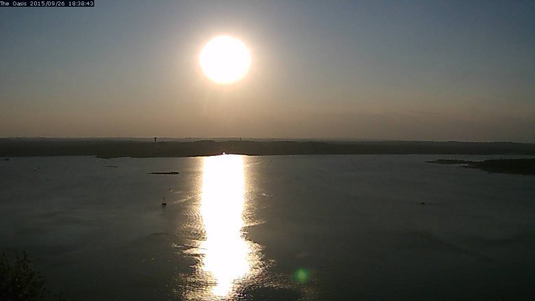 Lake Travis webcam, September 26, 2015 5:45 PM CT