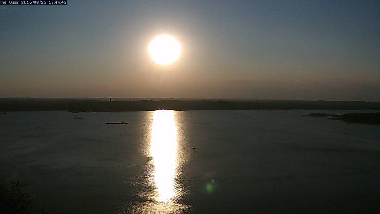 Lake Travis webcam, September 26, 2015 5:50 PM CT