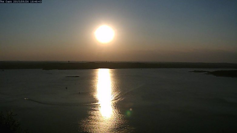 Lake Travis webcam, September 26, 2015 5:55 PM CT