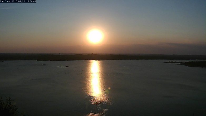 Lake Travis webcam, September 26, 2015 6:05 PM CT