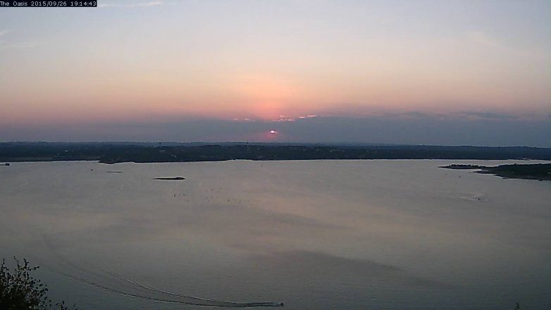 Lake Travis webcam, September 26, 2015 6:20 PM CT