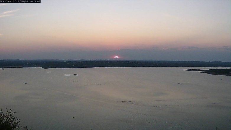 Lake Travis webcam, September 26, 2015 6:25 PM CT