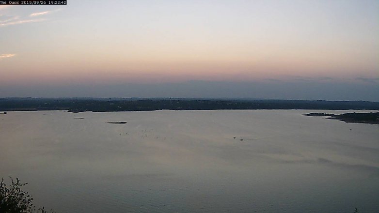 Lake Travis webcam, September 26, 2015 6:30 PM CT