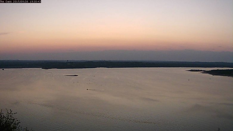 Lake Travis webcam, September 26, 2015 6:35 PM CT