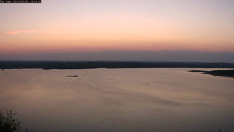 Lake Travis webcam, September 26, 2015 6:40 PM CT