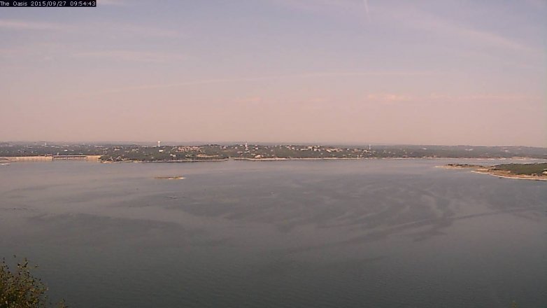 Lake Travis webcam, September 27, 2015 9:00 AM CT