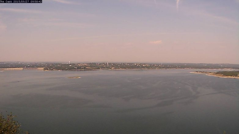 Lake Travis webcam, September 27, 2015 9:05 AM CT