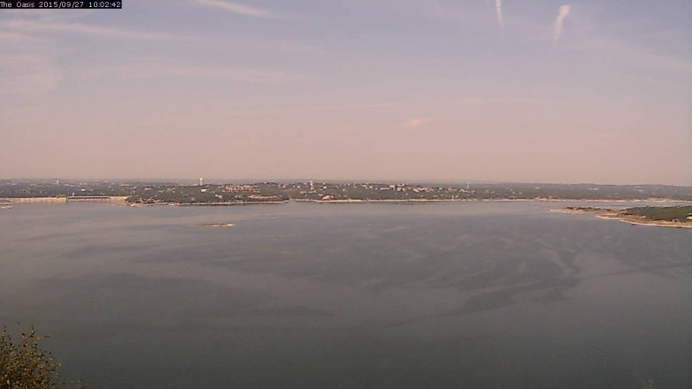 Lake Travis webcam, September 27, 2015 9:10 AM CT