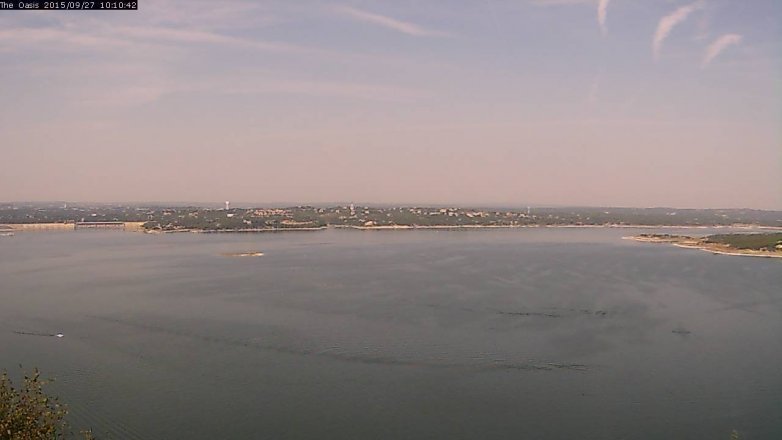 Lake Travis webcam, September 27, 2015 9:15 AM CT