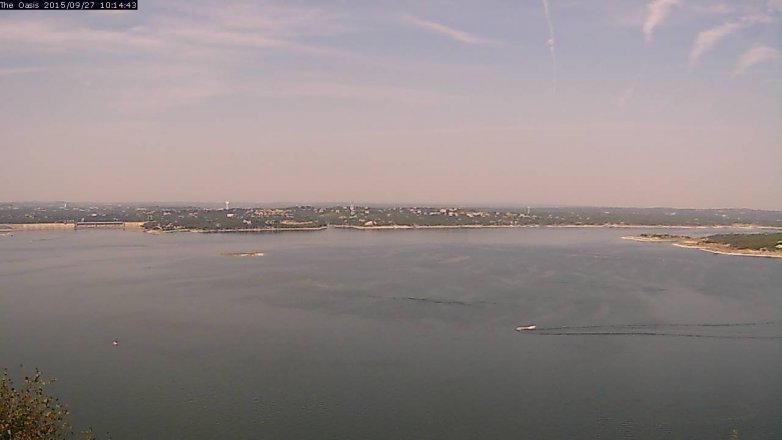 Lake Travis webcam, September 27, 2015 9:20 AM CT