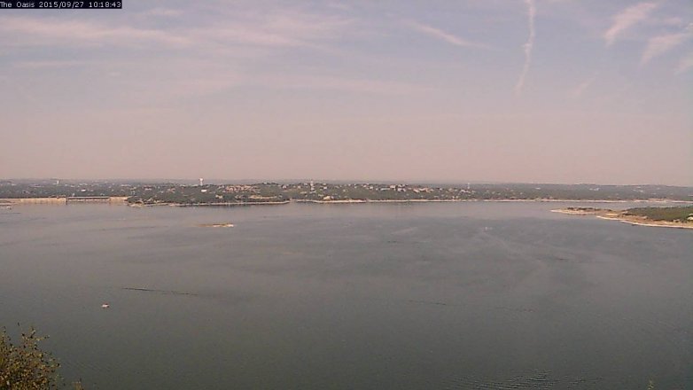 Lake Travis webcam, September 27, 2015 9:25 AM CT