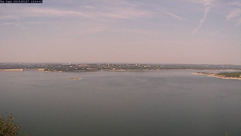 Lake Travis webcam, September 27, 2015 9:30 AM CT