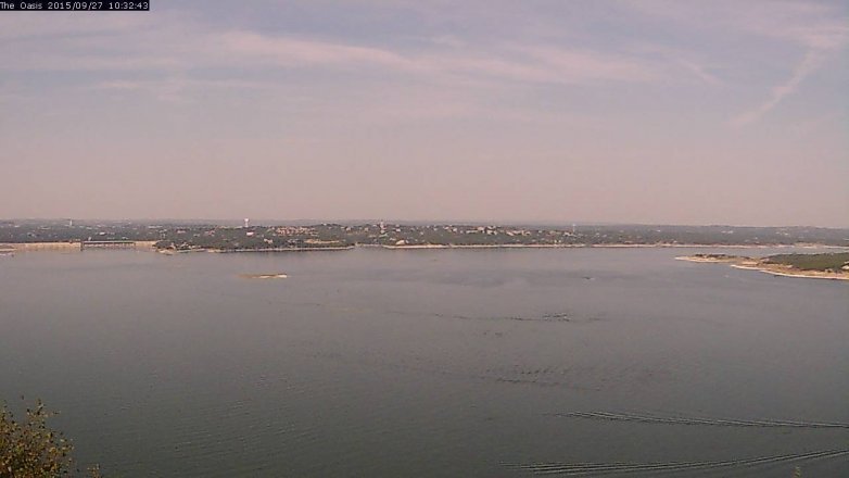 Lake Travis webcam, September 27, 2015 9:40 AM CT