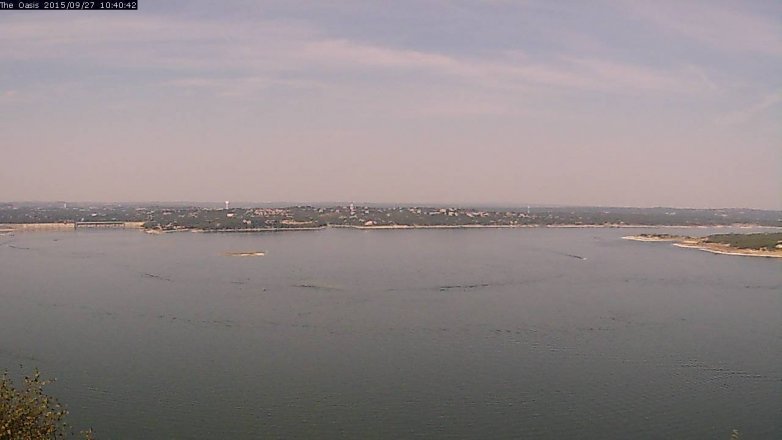 Lake Travis webcam, September 27, 2015 9:45 AM CT