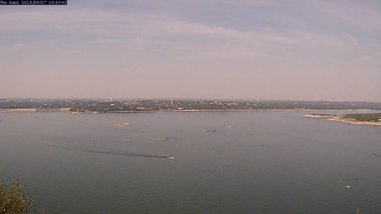 Lake Travis webcam, September 27, 2015 9:50 AM CT