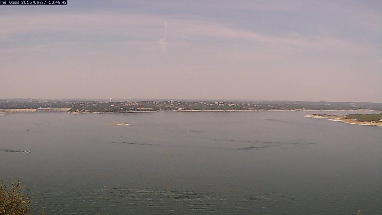 Lake Travis webcam, September 27, 2015 9:55 AM CT